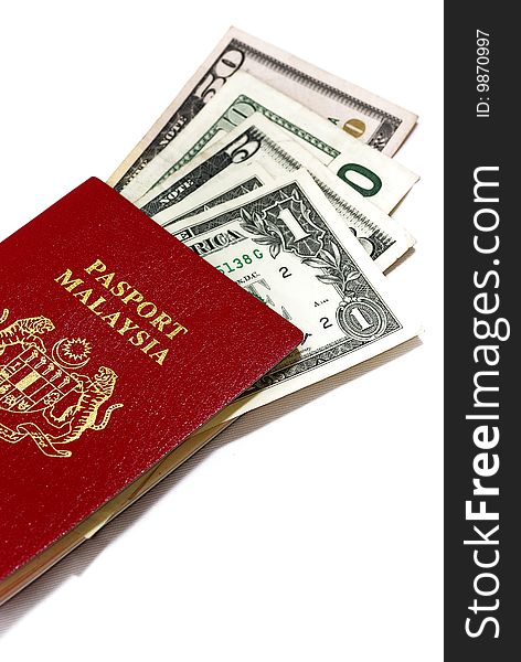 International Travel Passport with Currency. International Travel Passport with Currency