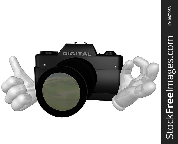 Mr digital camera thumbs up mascot character. Mr digital camera thumbs up mascot character