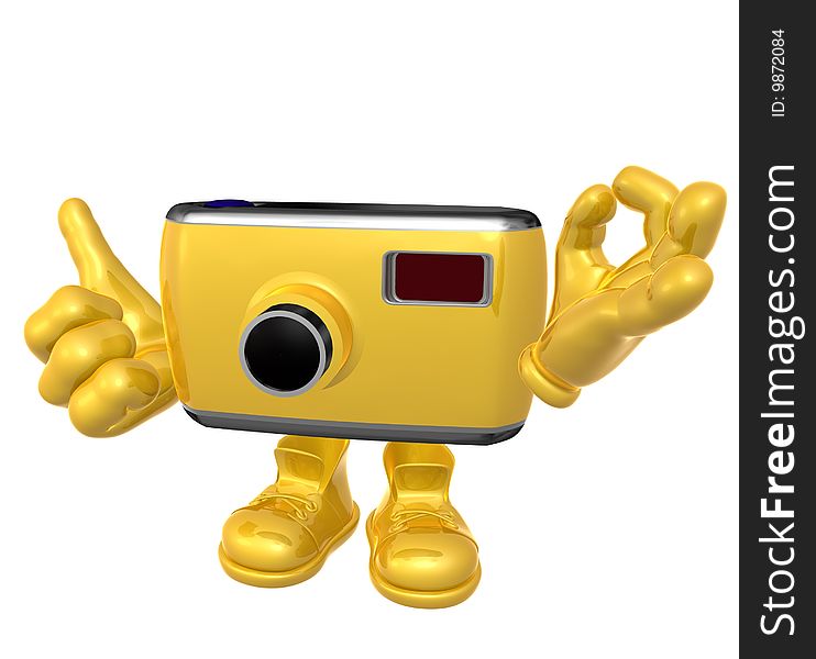 Mr digital camera mascot character