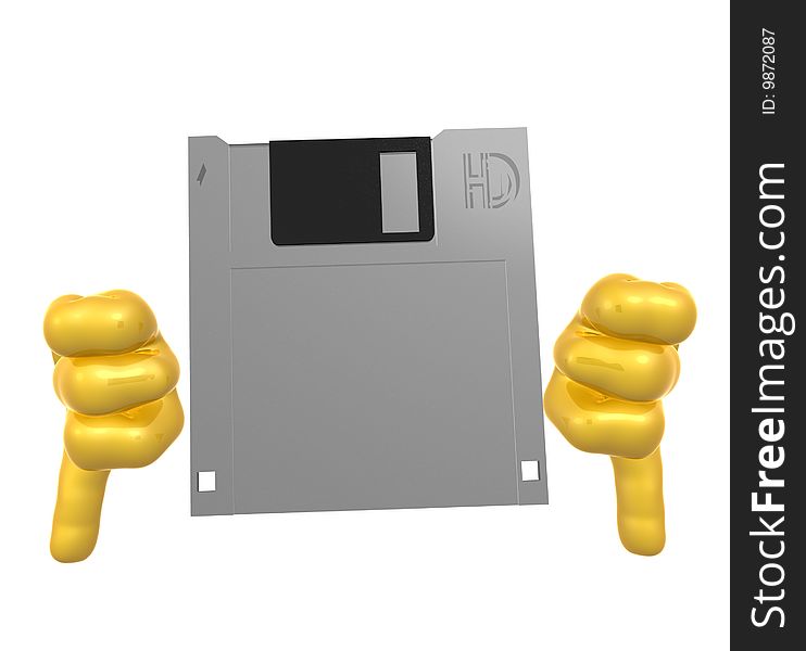 Mr Floppy disc two thumbs down