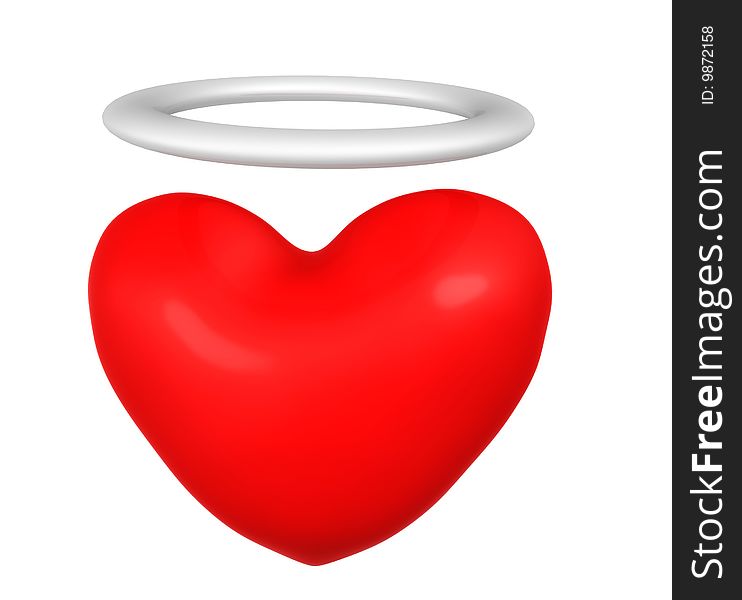 Heart of an angel 3d icon