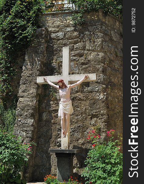 HDR photograph of Jesus Christ crucifixed statue. HDR photograph of Jesus Christ crucifixed statue