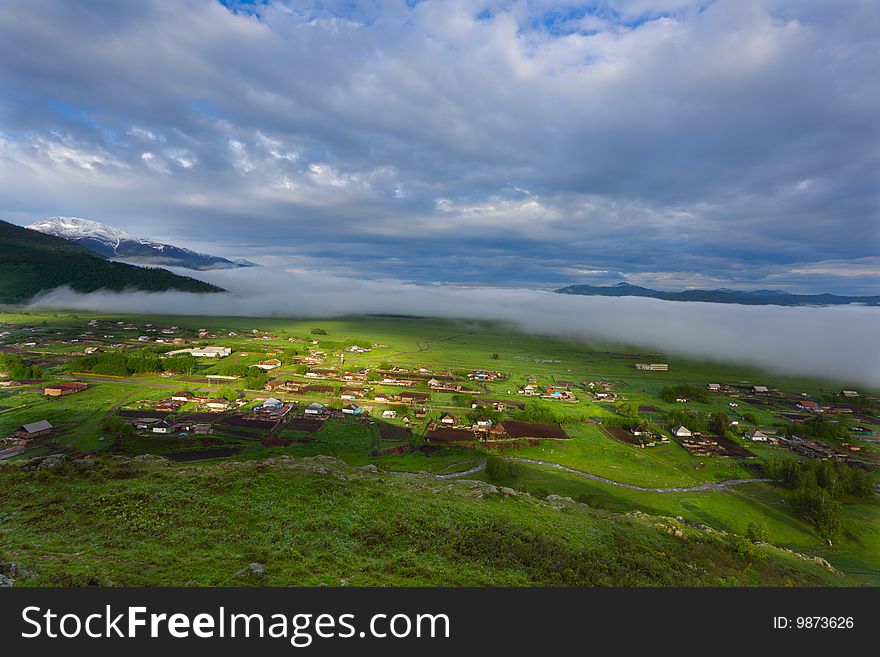 Village in mountains