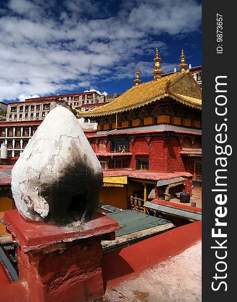 Gyantse monastery near Lhasa in central Tibet. Gyantse monastery near Lhasa in central Tibet