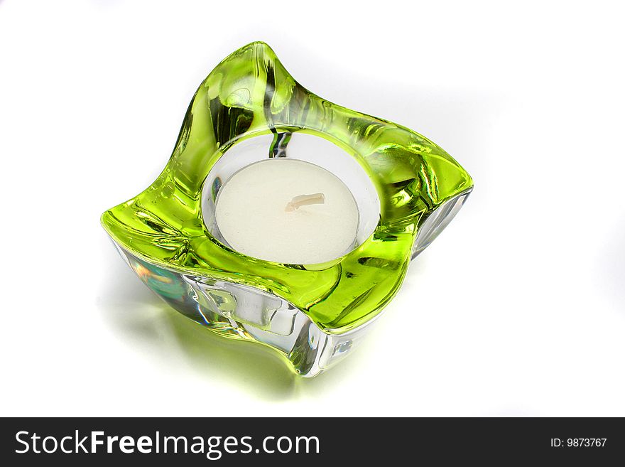 Candle isolated on white background