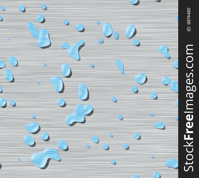 Brushed metal background with water drops. Brushed metal background with water drops