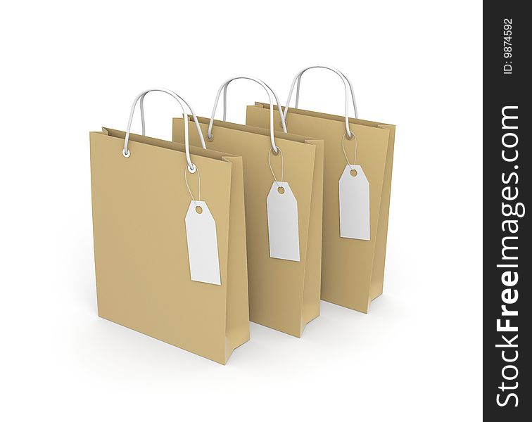 Paper Shopping Bag With Label
