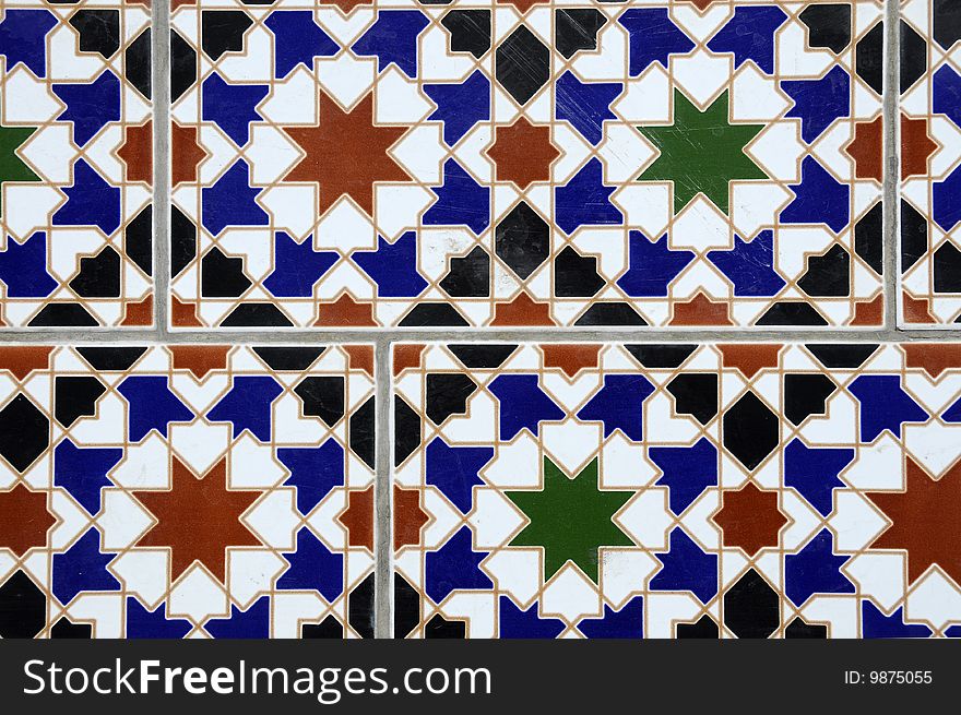 Detail of Arabic Tile. The picture was taken in Dubai.