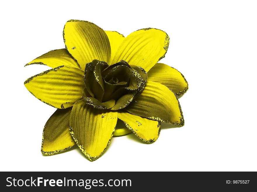 Artificial flower isolated on white background