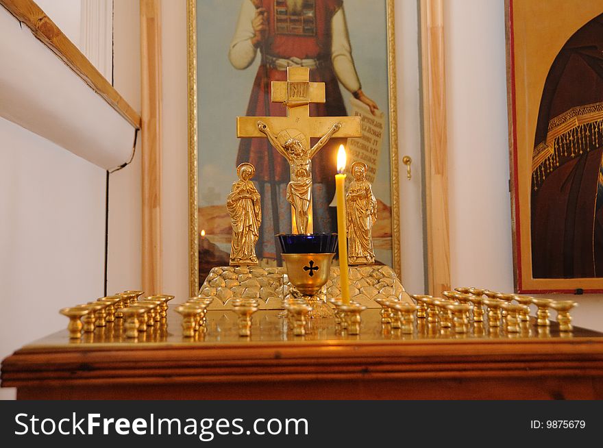 Interior of church of a female monastery. Interior of church of a female monastery