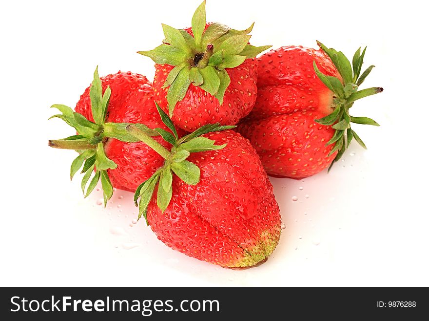 Delicious strawberry. Ripe red berry.