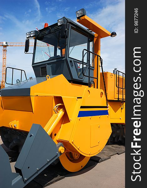 Yellow bulldozer