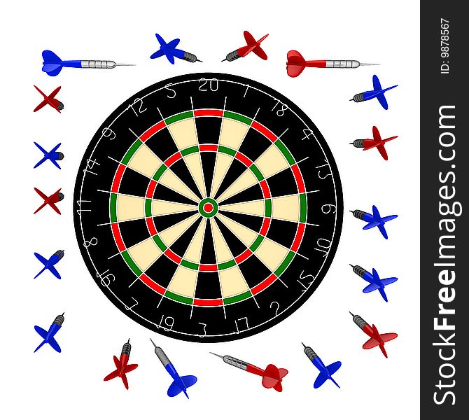 10000px dartboard+darts