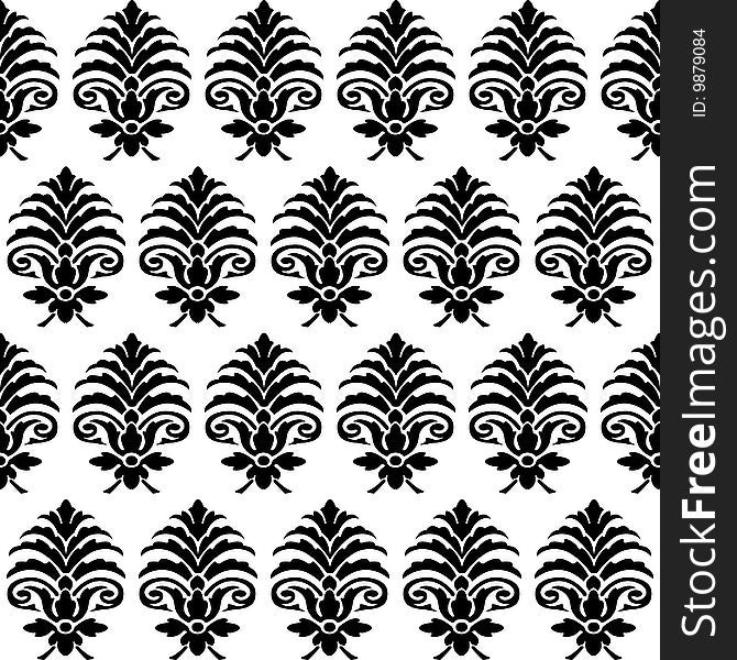 The vector seamless victorian background. The vector seamless victorian background