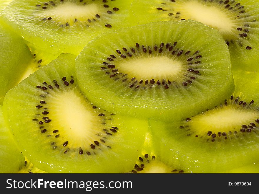 Fresh kiwi as white background