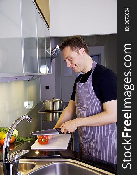 Chef Chopping Vegetables