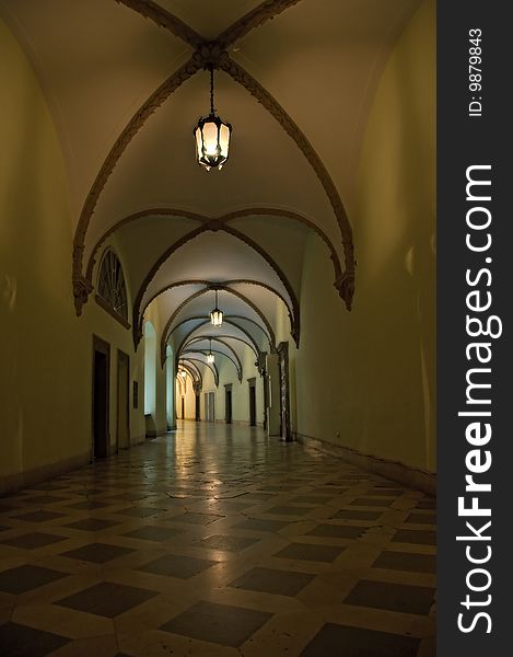 Photography of shadow long corridor