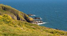 Cliffs Over Blue Sea, Ireland Royalty Free Stock Photos Cliffs Over Blue Sea, Ireland Royalty Free Stock Photos