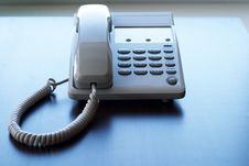 White Phone On The Table Royalty Free Stock Photography White Phone On The Table Royalty Free Stock Photography