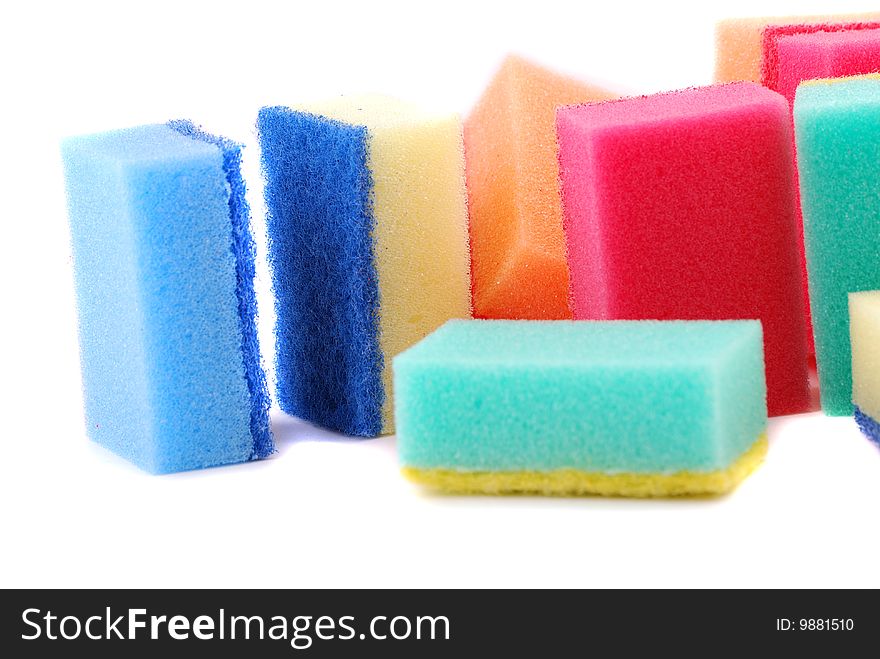Small sponge for washing of ware and for cleaning in various conditions.