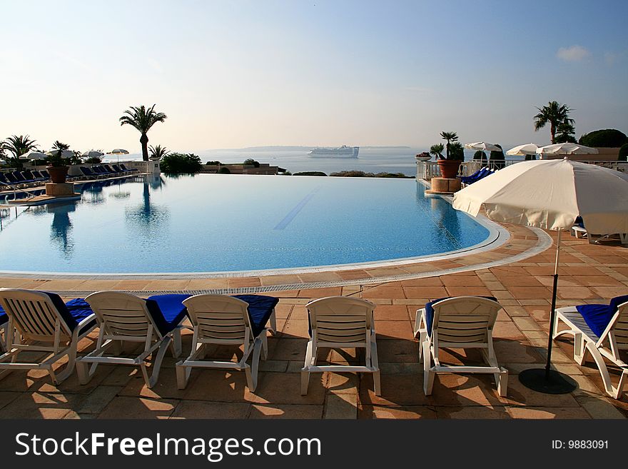 Luxury resort and swimming pool