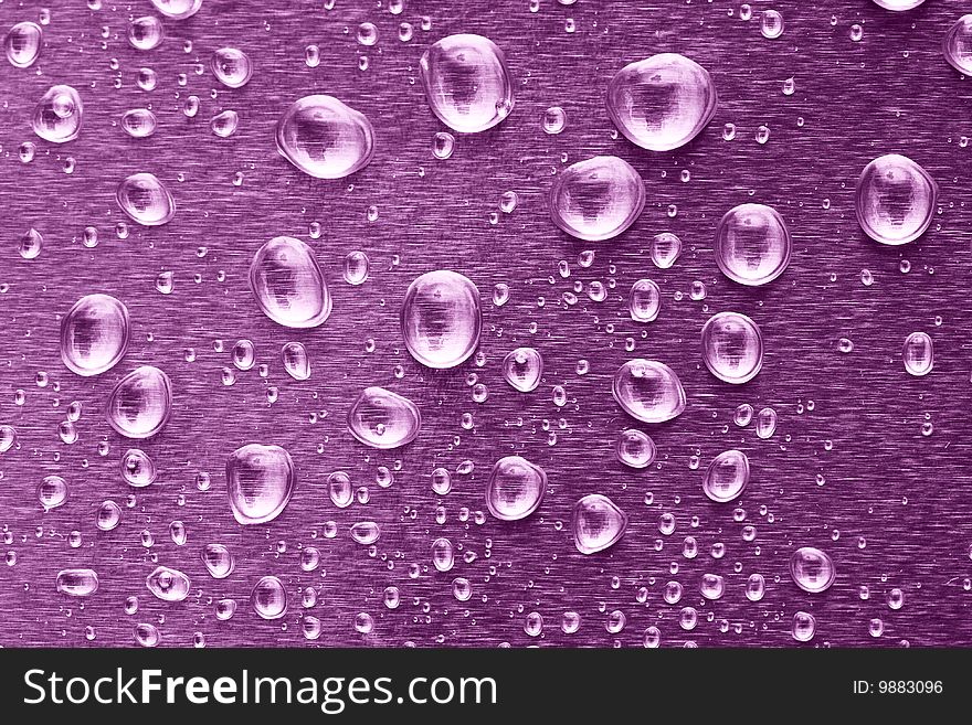 Pink water drops for background