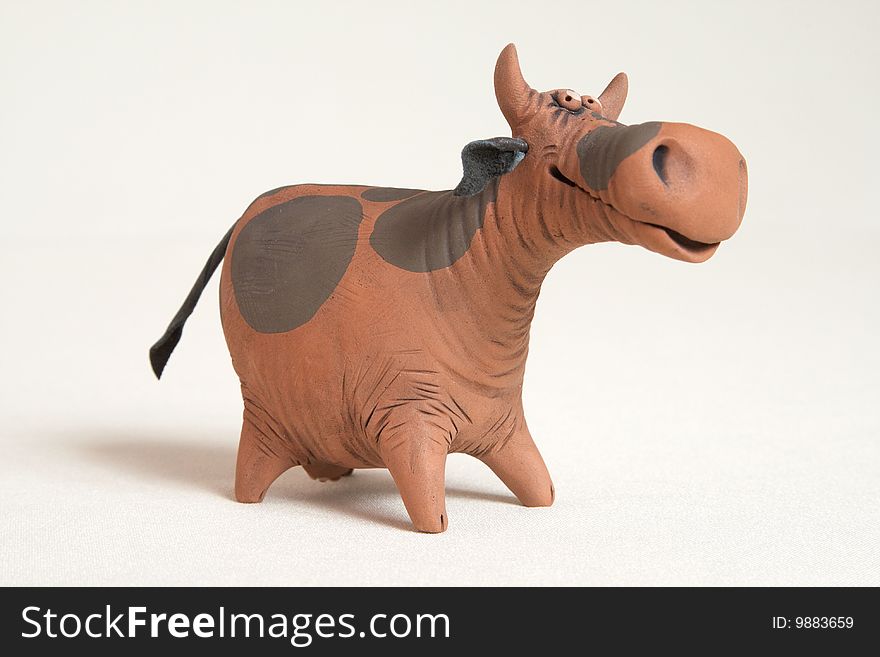 The ceramics clay cow, very fun and nice.