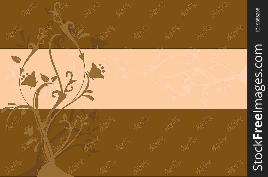 Brown Floral Background