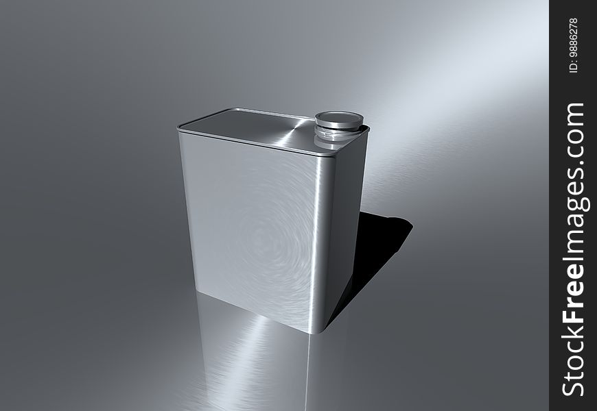 3d image of a oil can