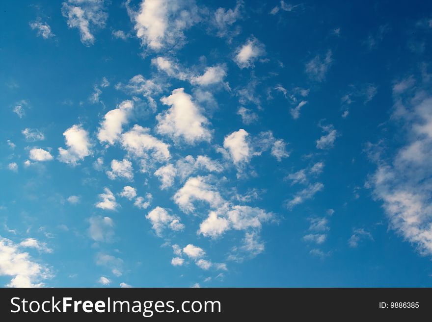 Beautiful white clouds and blue sky