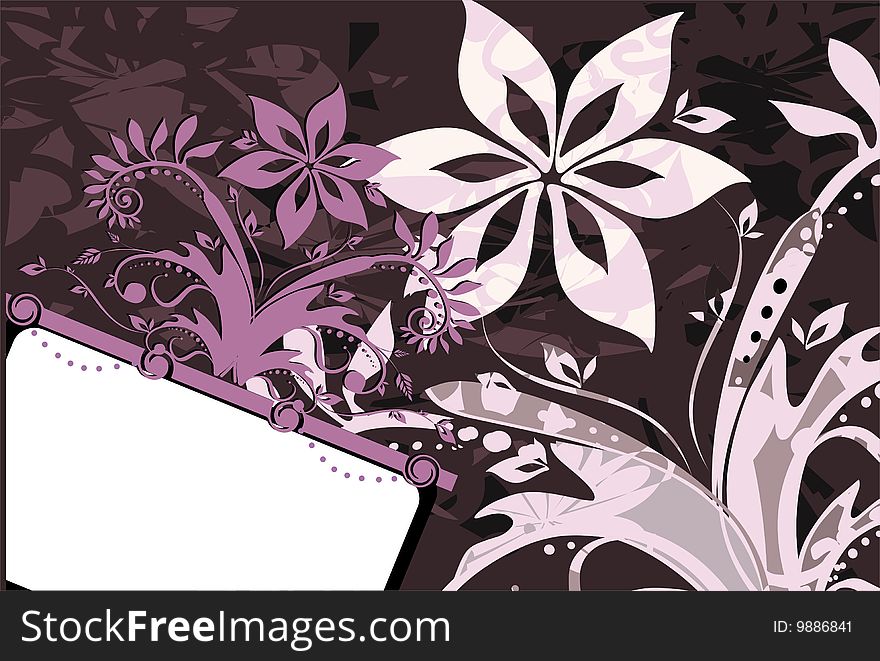 Vector background with abstract pattern and paper note. Vector background with abstract pattern and paper note