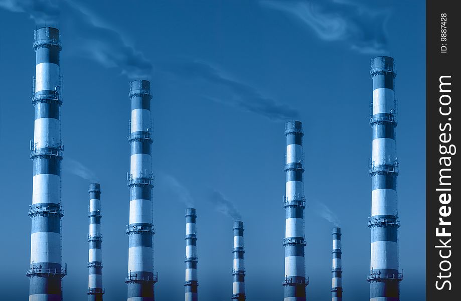Illustration of smoke-stack with air poisoning. Illustration of smoke-stack with air poisoning.