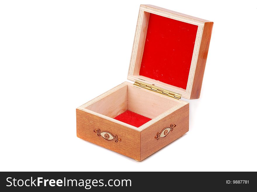 Red Wooden Casket