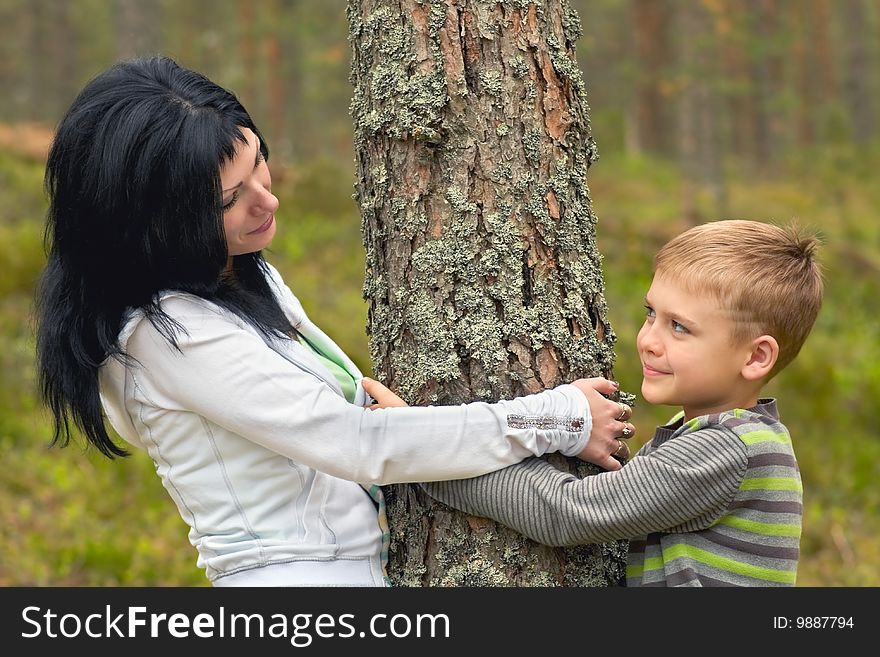 Family In The Forest