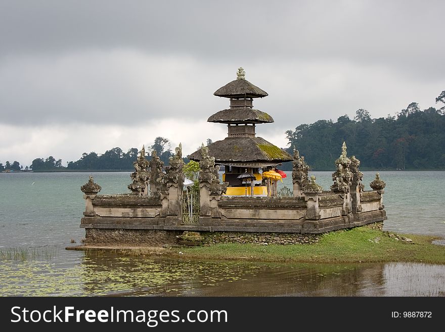 Bali Water Temple inside lake. Bali Water Temple inside lake