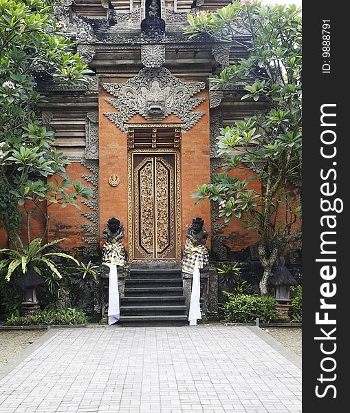 Entrance To Old Bali Stone Temple In Indonesia. Entrance To Old Bali Stone Temple In Indonesia
