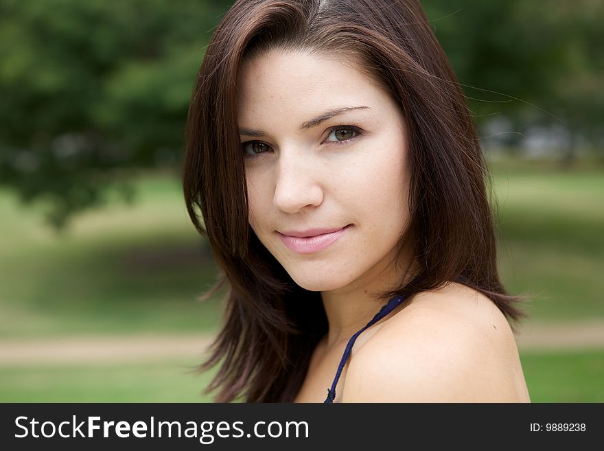 Beautiful Brunette with an edge and darker eye makeup