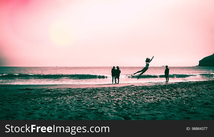 Flying At The Beach