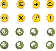Vector Icon Set Royalty Free Stock Photos