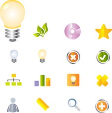 Vector Icons Set Royalty Free Stock Photos