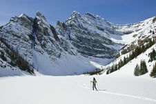 Woman Snowshoeing In The Canadian Rockies Royalty Free Stock Images Woman Snowshoeing In The Canadian Rockies Royalty Free Stock Images