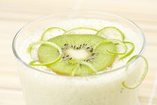 Refreshment And Creamy Milkshake Kiwi And Lime Stock Photo Refreshment And Creamy Milkshake Kiwi And Lime Stock Photo