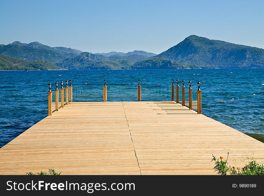 Wooden pier by the sea