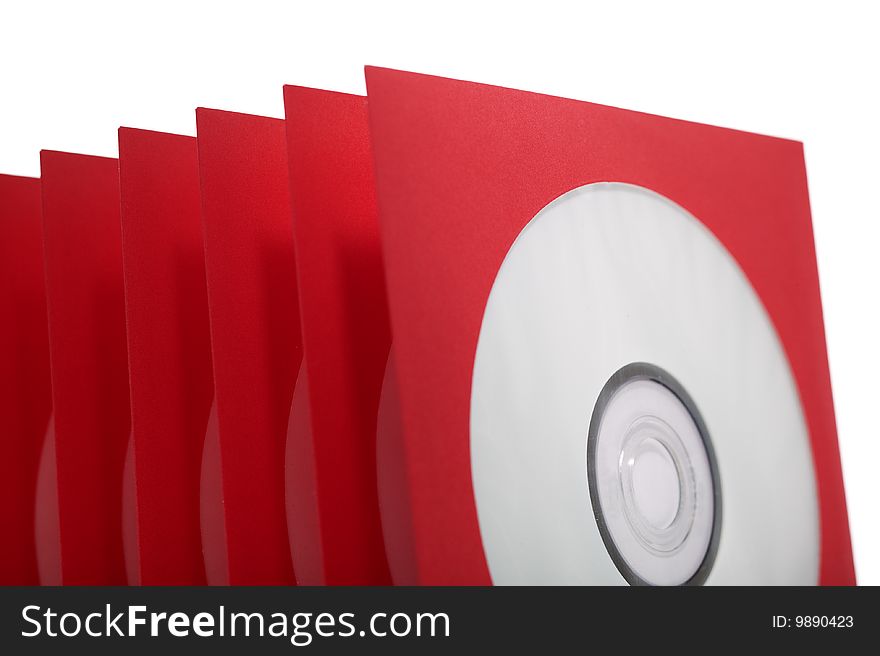 Stack of paper cd or dvd sleeves. Stack of paper cd or dvd sleeves.