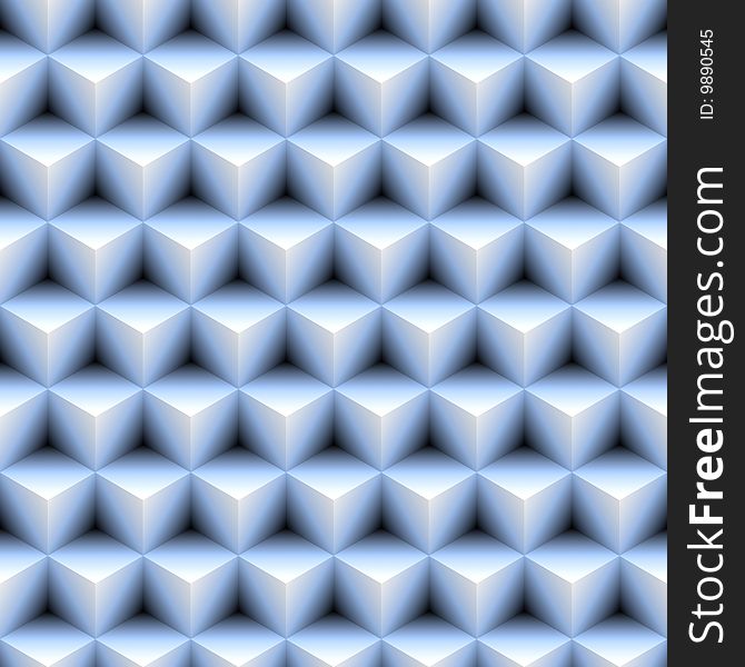 Blue cubes background, tiles seamless