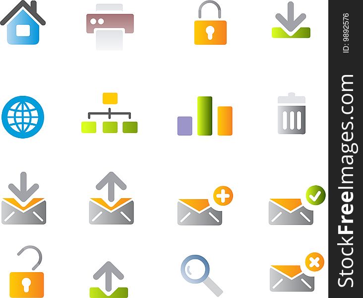 Vector icons set. business and finance