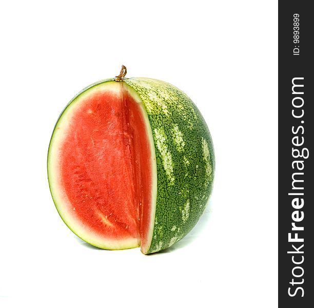 Seedless watermelon isolated on white background