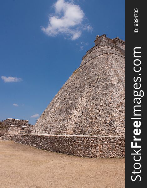 Uxmal temples in mexico yucatan