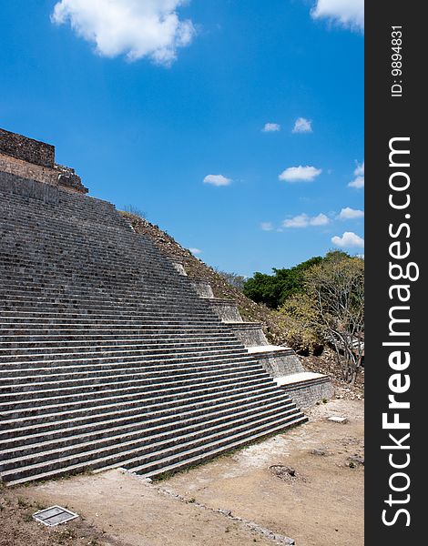 Uxmal temples in mexico, yucatan