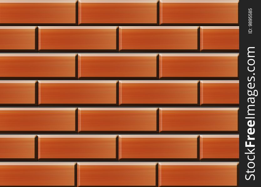 Wall of bricks illustration. abstract background